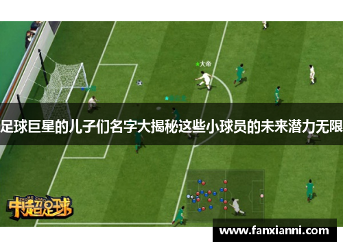 足球巨星的儿子们名字大揭秘这些小球员的未来潜力无限